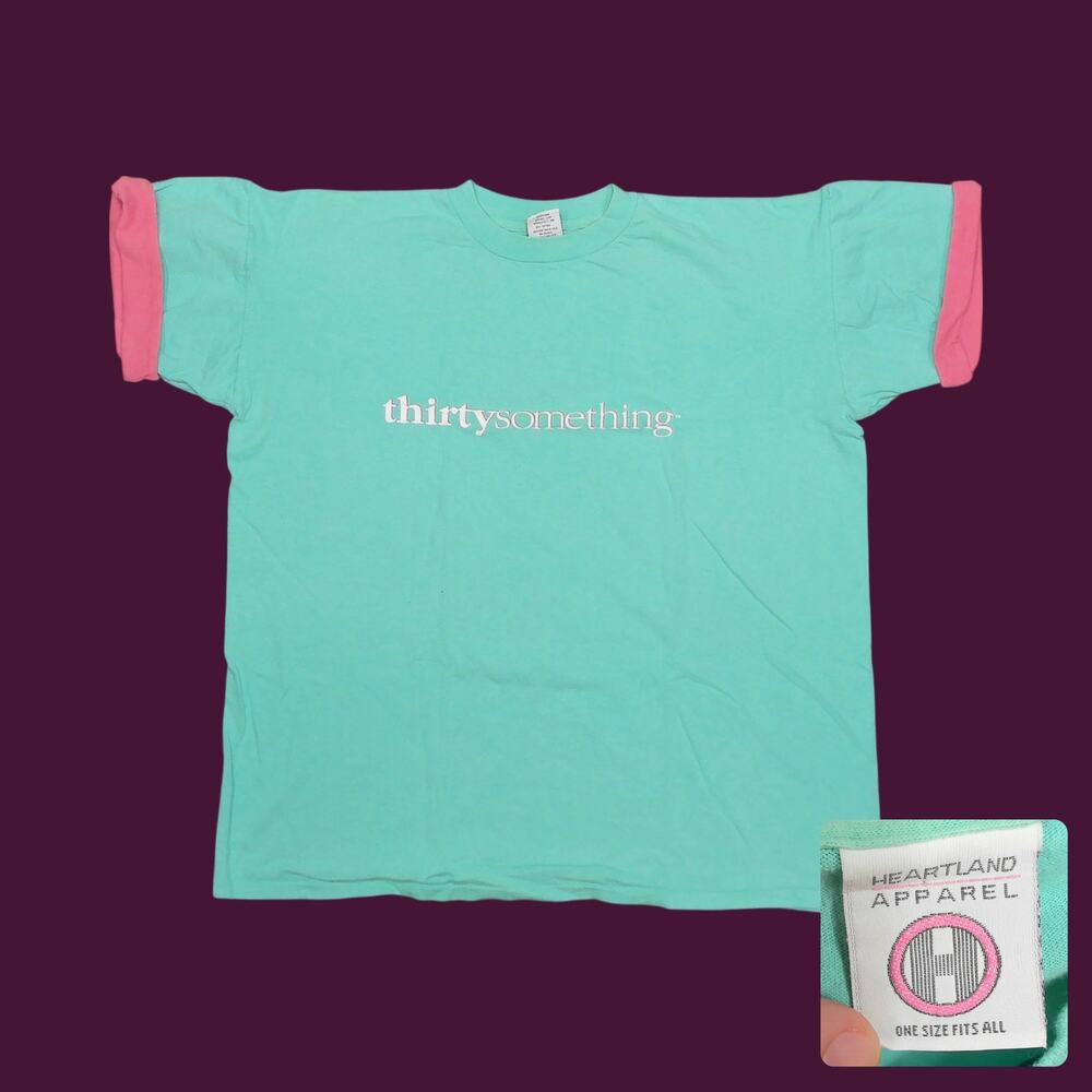 Vintage 80s thirtysomething Pastel Oversized Tunic T-Shirt 2X